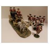 A PERIOD TOY STAGECOACH AND BAND