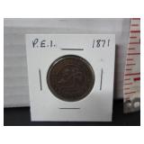 1871 P.E.I. ONE CENT COIN