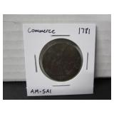 1781 COMMERCE COIN