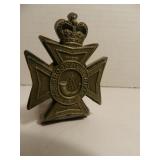 VINTAGE MOUNTED BROCKVILLE RIFLES CAP BADGE