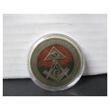 MASONIC CHALLENGE EAGLE -ALLSEEING EYE DESIGN COIN