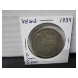 1939 SILVER IRELAND 1/2 CROWN COIN