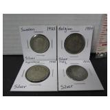 4 SILVER COINS