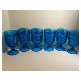 VTG. SMITH GLASS COMPANY MOON & STARS GOBLETS