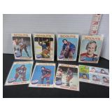 8-1975-76 OPC KANSAS CITY SCOUTS HOCKEY CARDS