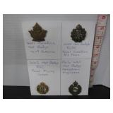 WW1 & WW2 CANADIAN MILITARY HAT BADGES