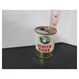 VINTAGE WHITE ROSE ULTRA MOTOR OIL TIN BANK