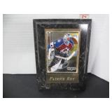 PATRICK ROY UD BLACK DIAMOND CARD ON PLAQUE
