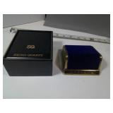 GRUEN AND SEIKO WATCH BOXES, EMPTY