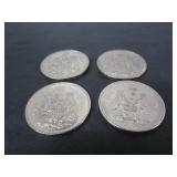 4 CANADA 50 CENT COINS 1983-84-85-86