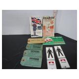 NICE VINTAGE LOT OF GAS STATION ADV. COLLECTIBLES