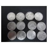 12 SILVER CANADA 10 CENT COINS