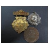 LOT OF CANADIAN MASONIC MARK PENNY TOKEN ETC.