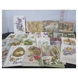 60 OLD MISC. EASTER POSTCARDS