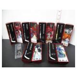 6 MINT MCDONALDS 2008 MINI HOCKEY STICKS IN CASES