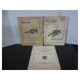 3 VINTAGE MASSEY-HARRIS FARM EQUIPMENT MANUALS