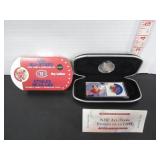 2002 NHL ALL STARS STAMP & MEDALLION IN CASE