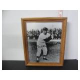 FRAMED MICKEY MANTLE BASEBALL PICTURE