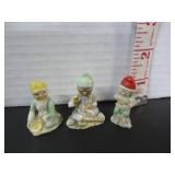 3 VINTAGE WADE MINIATURE GNOME/PIXIE FIGURES