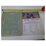 ANTIQUE ATLASES, THE WAR ATLAS, 1914