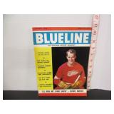 1956 HOCKEY BLUELINE GORDIE HOWE COVER MAGAZINE
