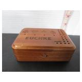 WOODEN EUCHRE SCORING BOX
