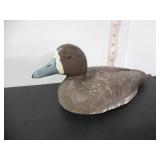OLD WOODEN HUNTING DUCK DECOY WITH TACK EYES