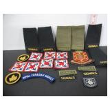 LARGE LOT OF VINTAGE MILITARY PATCHES ETC.