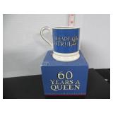 1952-2012 60 YEARS A QUEEN MUG IN ORIGINAL BOX