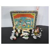 VTG. CIRCUS SET IN BOX OCCUPIED JAPAN CAKE TOPPERS