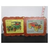 PAIR VINTAGE 'PERFECT CIRCLE' CALENDAR TOPPERS