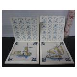 2 KLM 1986 ROYAL DUTCH AIRLINES COASTERS