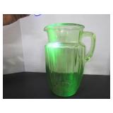 LARGE URANIUM GLASS PITCHER