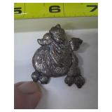 SILVER POODLE BROOCH