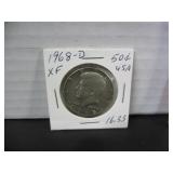 40% SILVER 1968-D US 50 CENT COIN