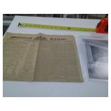 ANTIQUE NEWSPAPER AND PHOTO