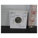 SILVER 1935 US 10 CENT COIN