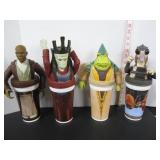 4 STAR WARS EPISODE 1 ACTION FIGURE CUPS