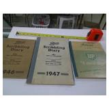 HAND WRITTEN DIARIES 1946, 1947, 1955