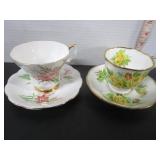2 ROYAL ALBERT CUPS & SAUCERS