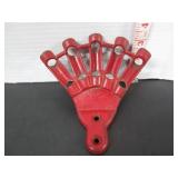 VTG. CAST IRON 5 FINGER FLAG HOLDER MOUNT BRACKET