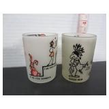 2 VINTAGE SHOT GLASSES