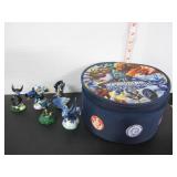 5 ACTIVISION SKYLANDERS & CASE