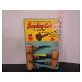 VINTAGE DISPLAY WITH NOS CORN COB PIPES
