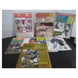8 VINTAGE MISC. HOCKEY-BOXING-FOOTBALL MAGAZINES