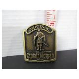 BRASS CAPTAIN MORGAN RUM BELT BUCKLE