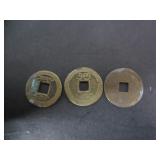 3 OLD CHINESE COINS