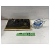 Art Glass Fish & Gibraltar Plaque