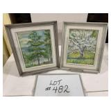 (2) Signed Water Colours - M.R. Bartler