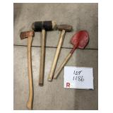 Axe, Mallet, Sledge Hammer, & Shovel